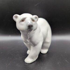 Vintage Lladro Porcelain Polar Bear Figurine Made in Spain 5x4" White NEAR MINT